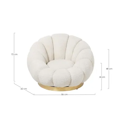 comprar SILLÓN GIRATORIO FLOREL NATURAL online de BIZZOTTO desde 627,39 €