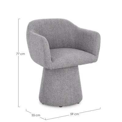 comprar SILLÓN GIRATORIO LOTTIE GRIS OSCURO online de BIZZOTTO desde 359,37 €