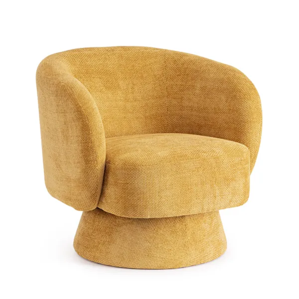SILLÓN GIRATORIO JULIENNE MOSTAZA