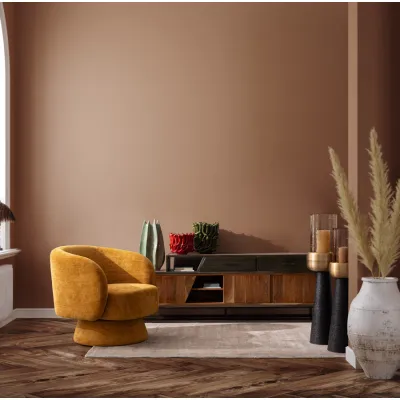 comprar SILLÓN GIRATORIO JULIENNE MOSTAZA online de BIZZOTTO desde 448,43 €