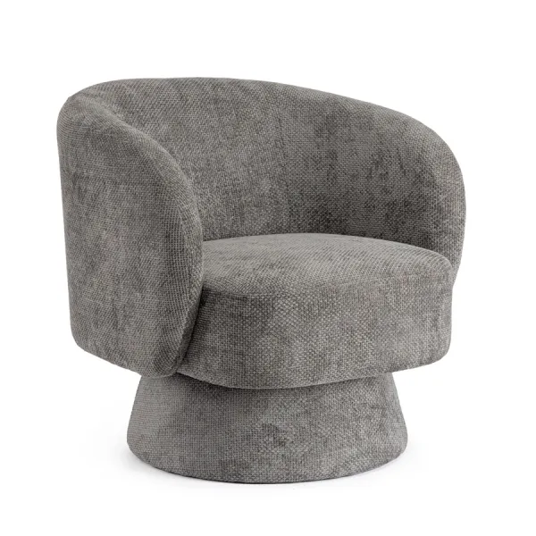 SILLÓN GIRATORIO JULIENNE GRIS OSCURO
