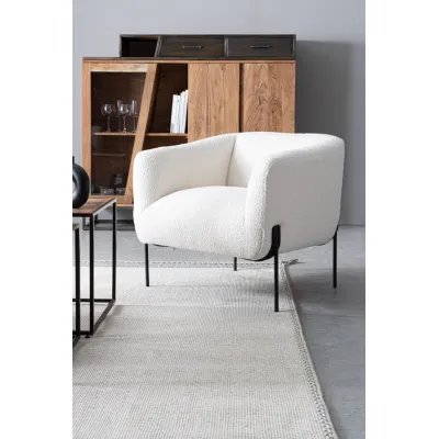 comprar SILLÓN CLAUDINE BLANCO BUCLÉ online de BIZZOTTO desde 534,82 €