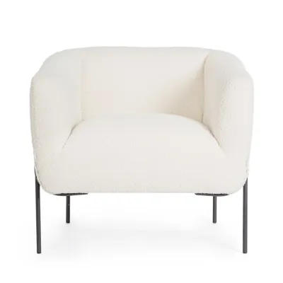 comprar SILLÓN CLAUDINE BLANCO BUCLÉ online de BIZZOTTO desde 534,82 €