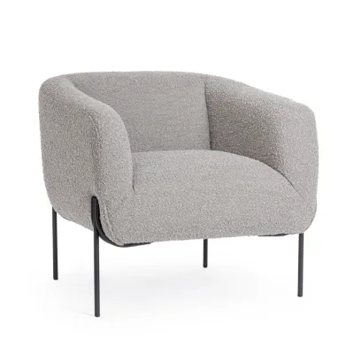 comprar SILLÓN CLAUDINE GRIS BUCLÉ online de BIZZOTTO desde 534,82 €