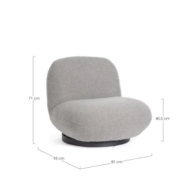 comprar SILLÓN MARGOT GIRAT GRIS BUCLÉ online de BIZZOTTO desde 641,78 €