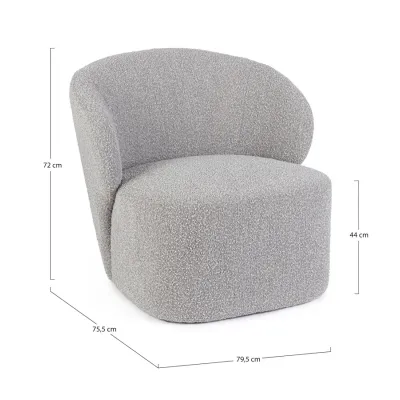 comprar SILLÓN BABILA GRIS online de BIZZOTTO desde 446,37 €