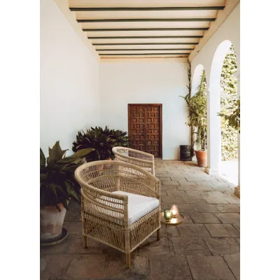 comprar SILLÓN CON COJINES JOSEFINA NATURAL online de BIZZOTTO desde 370,26 €