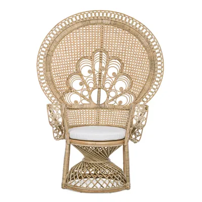 comprar SILLÓN CON COJINES PEACOCK NATURAL online de BIZZOTTO desde 612,99 €