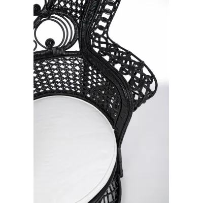 comprar SILLÓN CON COJINES PEACOCK NEGRO online de BIZZOTTO desde 617,10 €