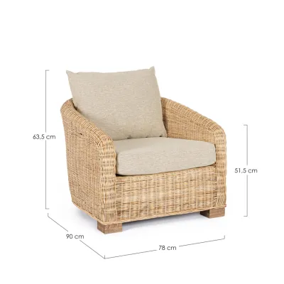 comprar SILLÓN CON COJINES CADICE online de BIZZOTTO desde 635,61 €