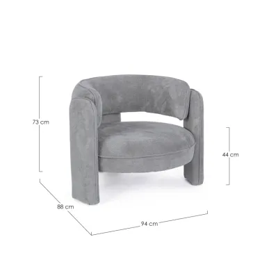 comprar SILLÓN AISHA GRIS online de BIZZOTTO desde 388,77 €