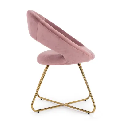 comprar SILLÓN VANITY ORO TERCIOPELO ROSA online de Yes desde 191,18 €