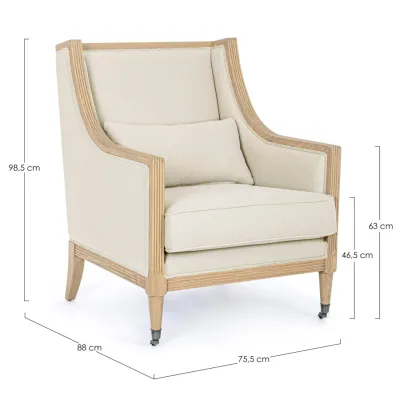 comprar SILLÓN MARLIN NATURAL online de Bizzotto Homemotion desde 894,43 €