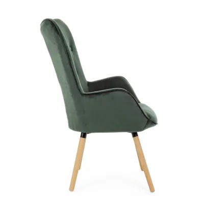 comprar SILLÓN JULIET VELVET VERDE BOSQUE online de BIZZOTTO desde 315,81 €