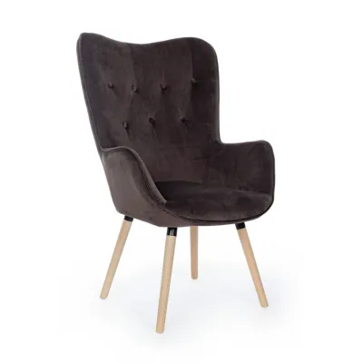 comprar SILLÓN JULIET VELVET GRIS online de BIZZOTTO desde 315,81 €