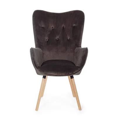 comprar SILLÓN JULIET VELVET GRIS online de BIZZOTTO desde 315,81 €