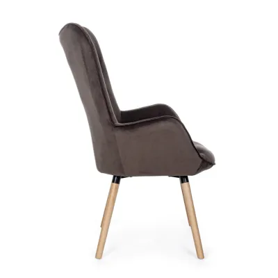 comprar SILLÓN JULIET VELVET GRIS online de BIZZOTTO desde 315,81 €