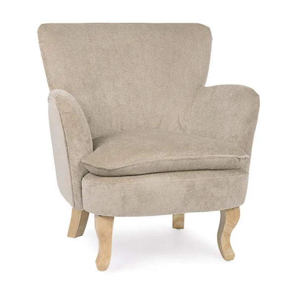 SILLÓN CHENILLE GRIS TOPO