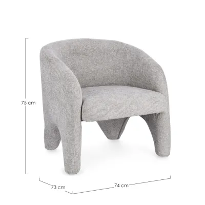 comprar SILLÓN JUNKO GRIS CLARO online de BIZZOTTO desde 411,40 €