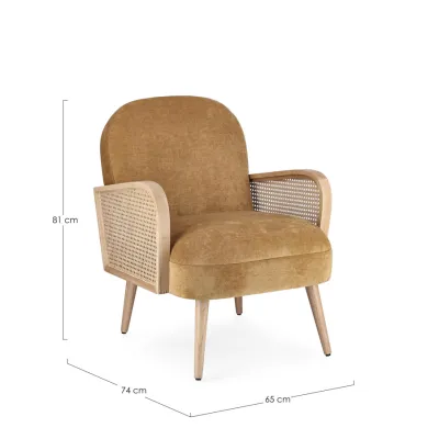 comprar SILLÓN DALIDA MOSTAZA online de BIZZOTTO desde 386,72 €