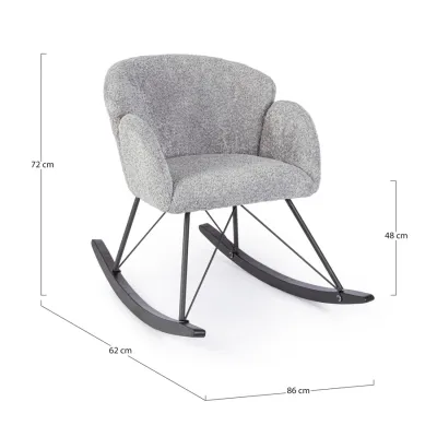 comprar SILLÓN MECEDOR SIBILLA GRIS CLARO online de BIZZOTTO desde 235,22 €