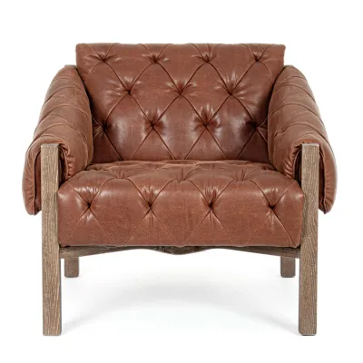 comprar SILLÓN HARRISON MARRÓN VINTAGE online de Bizzotto Homemotion desde 822,80 €