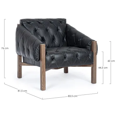 comprar SILLÓN HARRISON NEGRO online de Bizzotto Homemotion desde 822,80 €