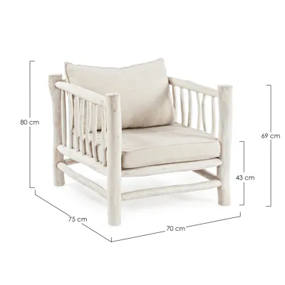 comprar SILLÓN CON COJINES SAHEL online de BIZZOTTO desde 499,85 €