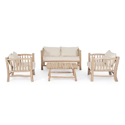comprar SILLÓN CON COJINES SAHEL NATURAL online de BIZZOTTO desde 464,88 €