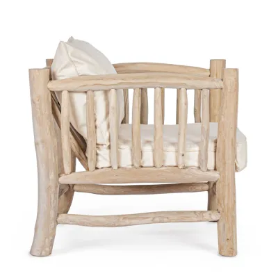 comprar SILLÓN CON COJINES SAHEL NATURAL online de BIZZOTTO desde 464,88 €