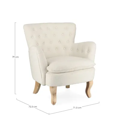 comprar SILLÓN ORLINS CREMA online de BIZZOTTO desde 442,26 €
