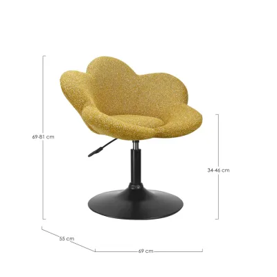 comprar SILLÓN FLEUR NEGRO-MOSTAZA online de Yes desde 191,18 €