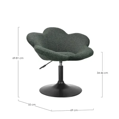 comprar SILLÓN FLEUR NEGRO-VERDE OSCURO online de Yes desde 191,18 €