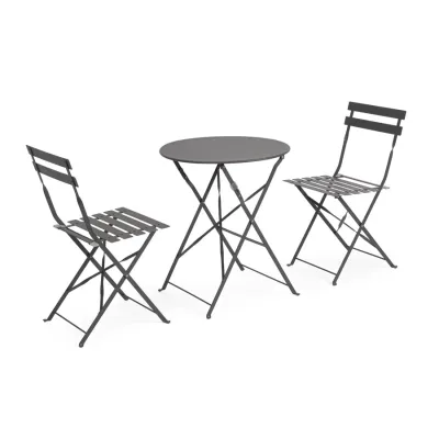 comprar SET DE 3 | MESA Y 2 SILLAS AUSTIN ANTRACITA online de Yes desde 146,94 €