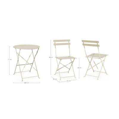 comprar SET DE 3 | MESA Y 2 SILLAS AUSTIN GYPSUM online de Yes desde 146,94 €