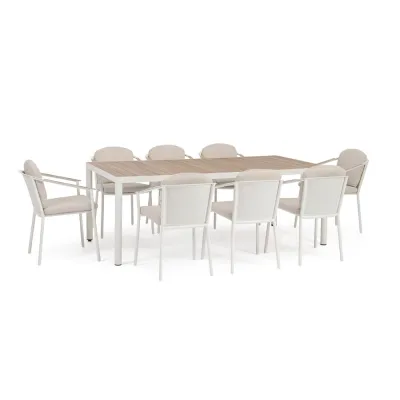 comprar SET MESA MÁS 8 SILLAS CON COJIES ULISES VAPOR YK15 online de BIZZOTTO desde 2,306.87