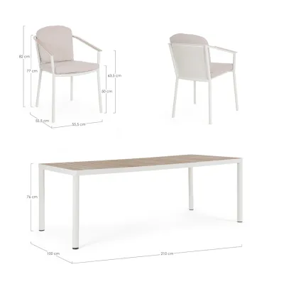 comprar SET MESA MÁS 8 SILLAS CON COJIES ULISES VAPOR YK15 online de BIZZOTTO desde 2,306.87