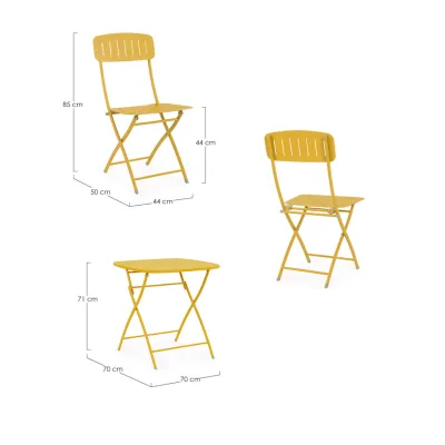 comprar SET DE 3 | MESA Y 2 SILLAS YVONNE OCRA online de Yes desde 276,85 €