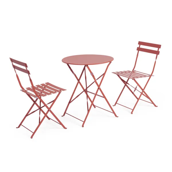 SET DE 3 | MESA Y 2 SILLAS AUSTIN TERRACOTA