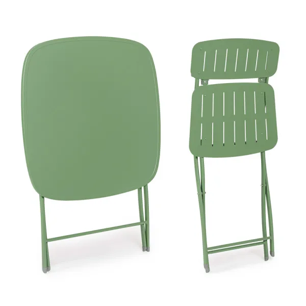 SET DE 3 | MESA Y 2 SILLAS YVONNE VERDE SALVIA