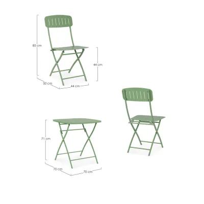 comprar SET DE 3 | MESA Y 2 SILLAS YVONNE VERDE SALVIA online de Yes desde 274,72 €