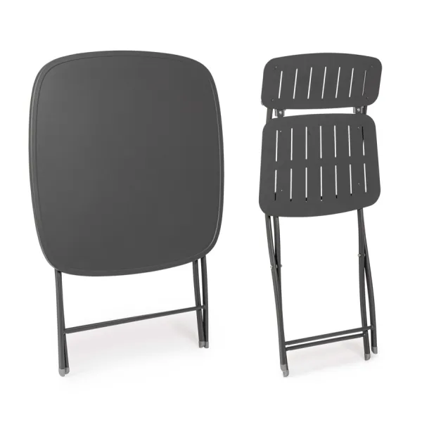 SET DE 3 | MESA Y 2 SILLAS YVONNE ANTRACITA