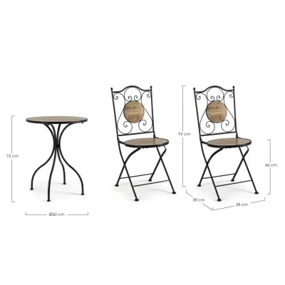 comprar SET DE 3 | MESA Y 2 SILLAS PLEG KANSAS online de Yes desde 244,90 €