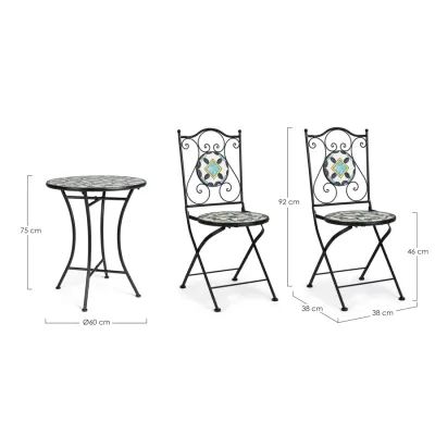 comprar SET DE 3 | MESA Y 2 SILLAS PLEG POSITANO online de Yes desde 234,26 €