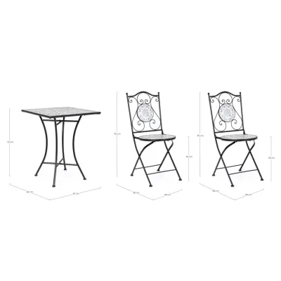 comprar SET DE 3 | MESA CUADRADA MÁS 2 SILLAS PLEG ERICE online de Yes desde 234,26 €