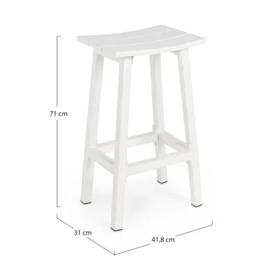 comprar TABURETE BAR SKIPPER H71 BLANCO YK11 online de BIZZOTTO desde 169,30 €