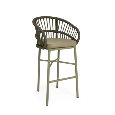 comprar TABURETE BAR CON COJIES ODIVELAS VERDE online de BIZZOTTO desde 417,40 €