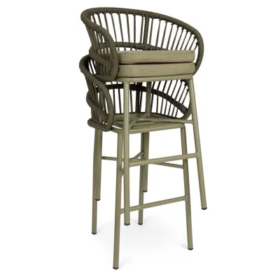 comprar TABURETE BAR CON COJIES ODIVELAS VERDE online de BIZZOTTO desde 417,40 €