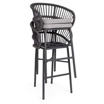 comprar TABURETE BAR CON COJIES ODIVELAS ANTRACITA online de BIZZOTTO desde 417,40 €