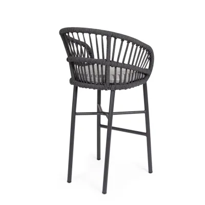 comprar TABURETE BAR CON COJIES ODIVELAS ANTRACITA online de BIZZOTTO desde 417,40 €